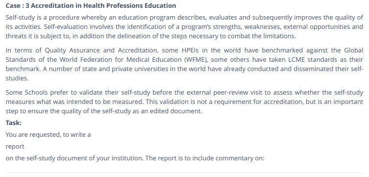 Part 3: Accreditation in health professions education