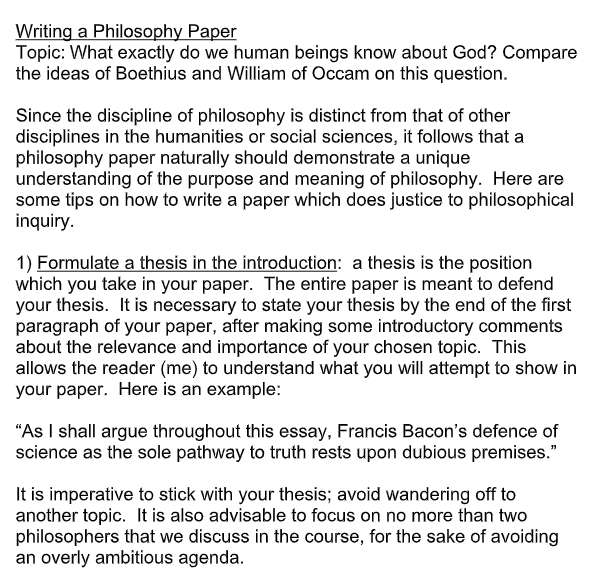 philosophy assignments
