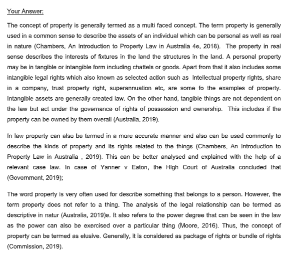 Property law-answer 