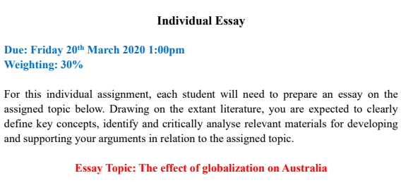 essay topic on globalization