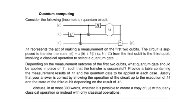 sample of an assignment question solved by our quantum computing experts
