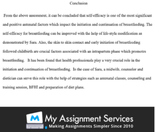 the sample of conclusion for assignment help uae