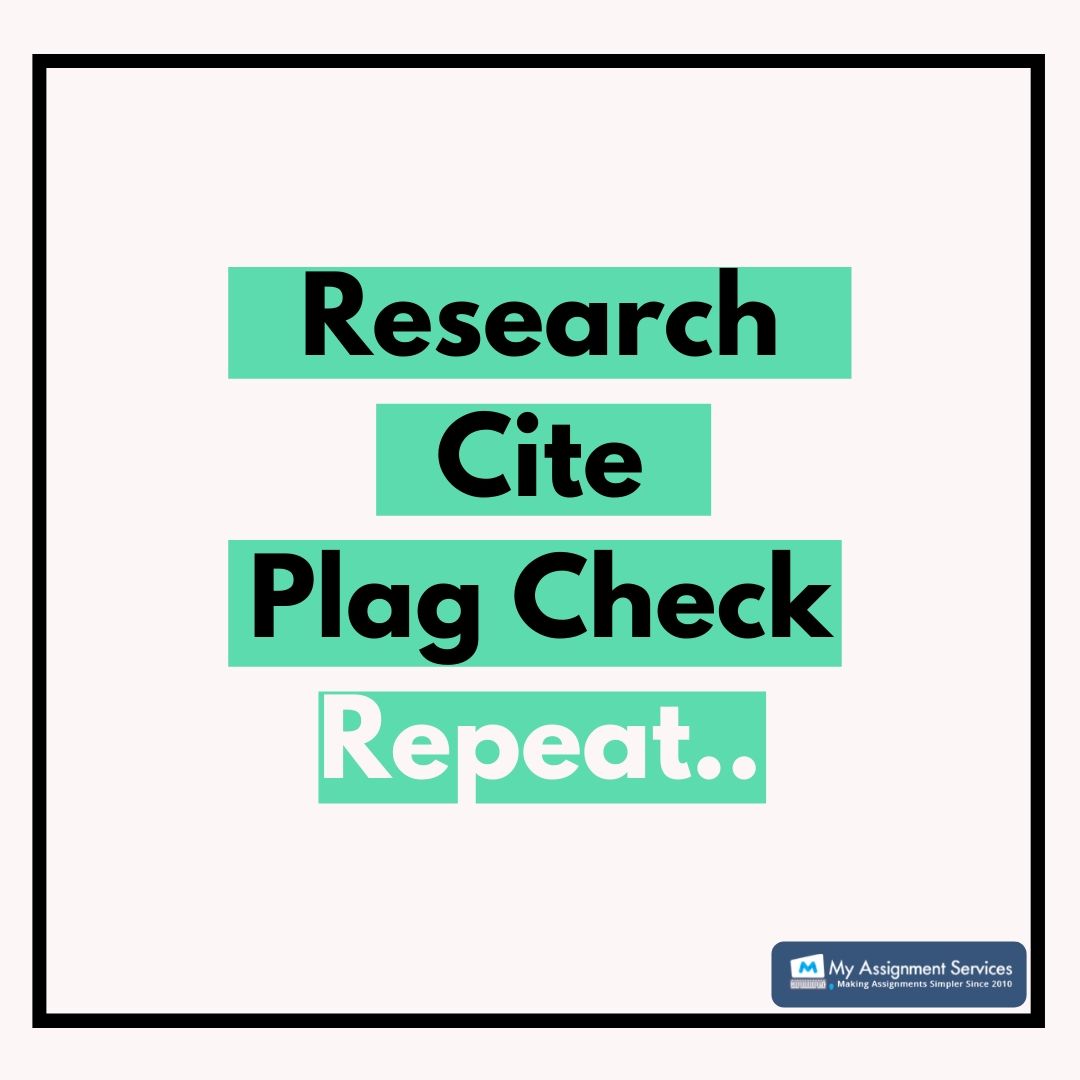 Research, Cite, Plag Check, Repeat!