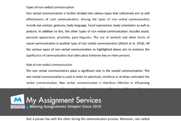 Communication Assignment Solution Canada