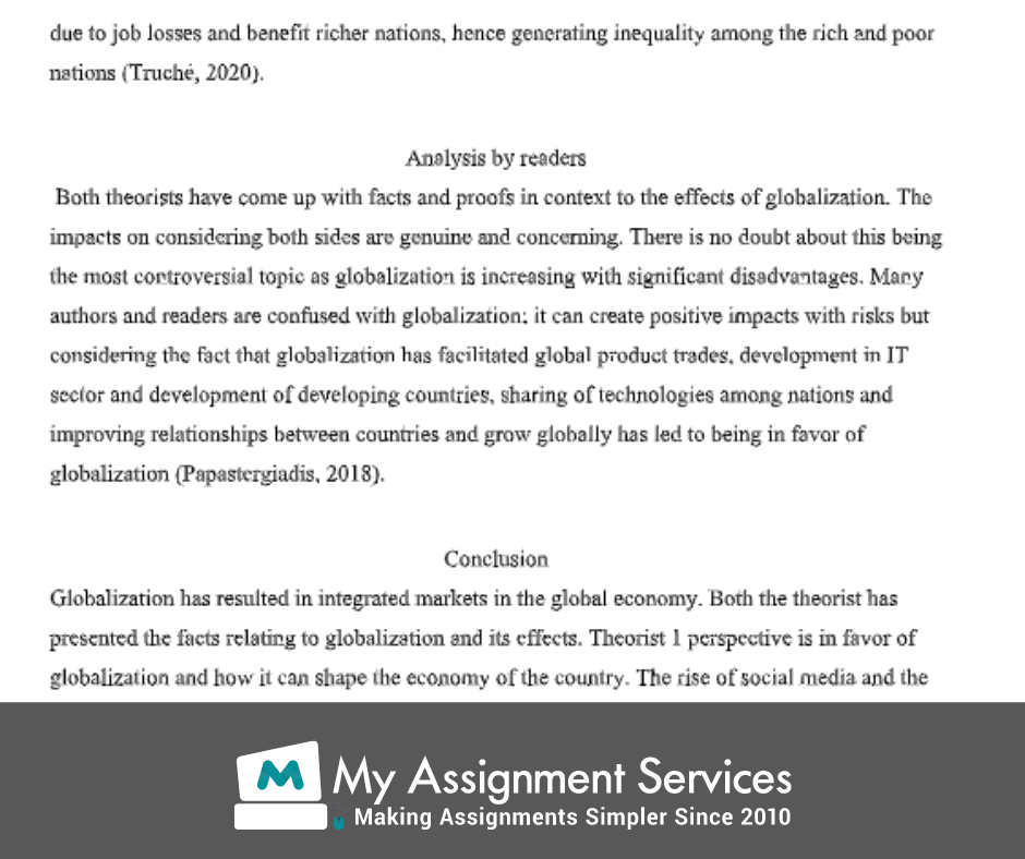 Globalisation assignment sample 4