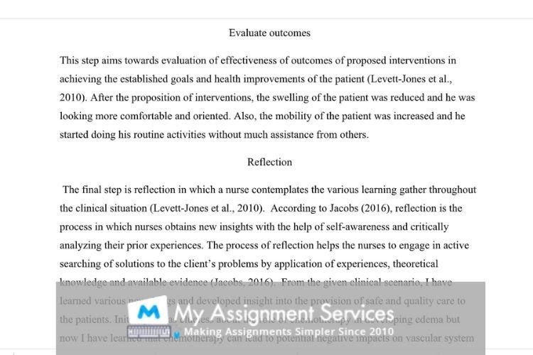 reflection essay assessment sample 4