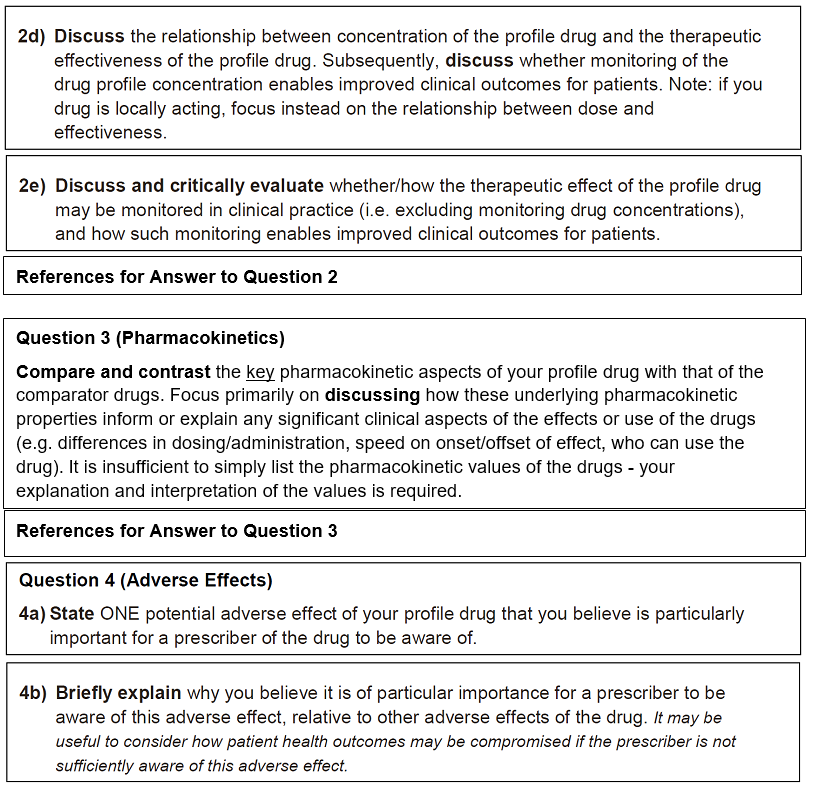 pharmacology homework assessment sample 2