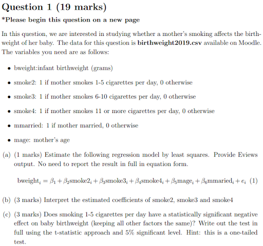 Econometrics homework help