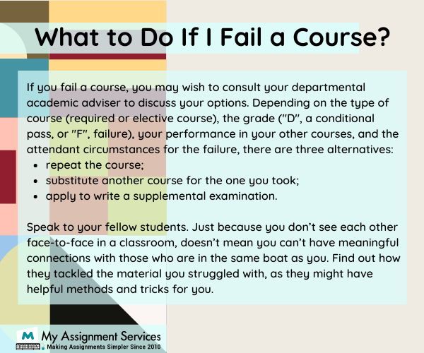 What to do If I failed a course