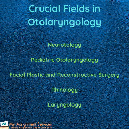 crucial fields in Otolaryngology