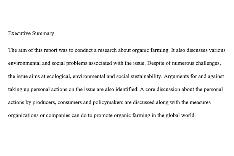 Research about organic farming