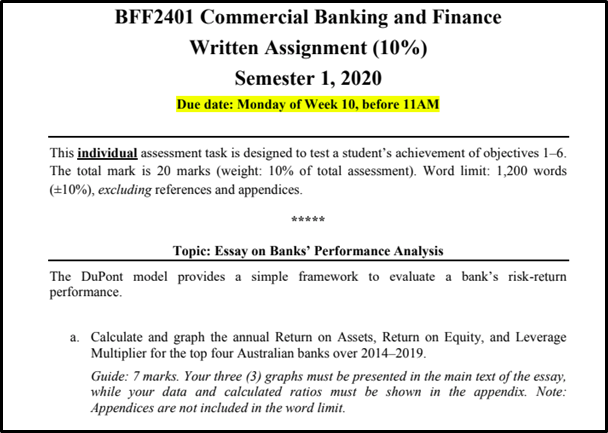BFF2401 commercial banking