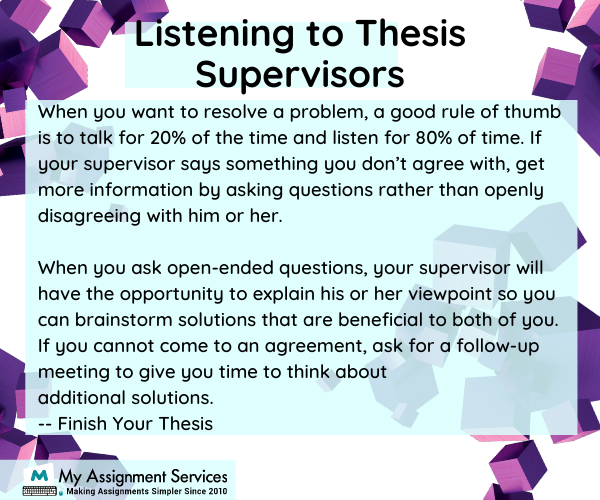 listening to thesis supervisors