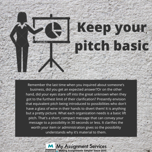 keep your pitch basic