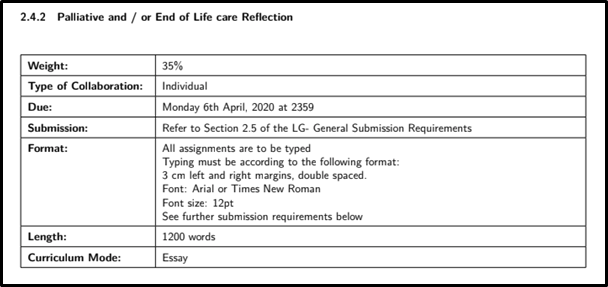 end of palliative care reflection