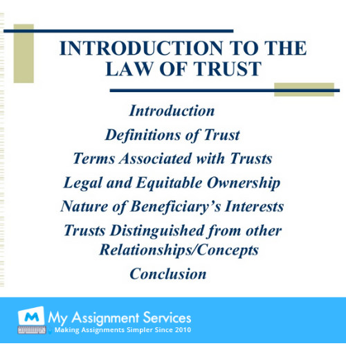 Trust Law Assignment Help