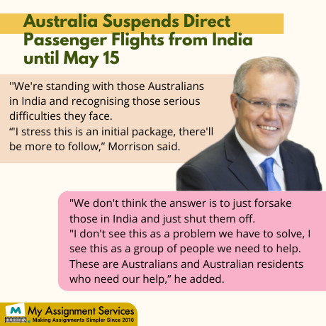 Australia Suspends direct passenger Flight from India