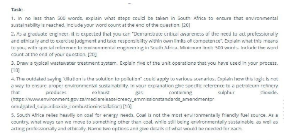Task South Africa Environmental Sustainability