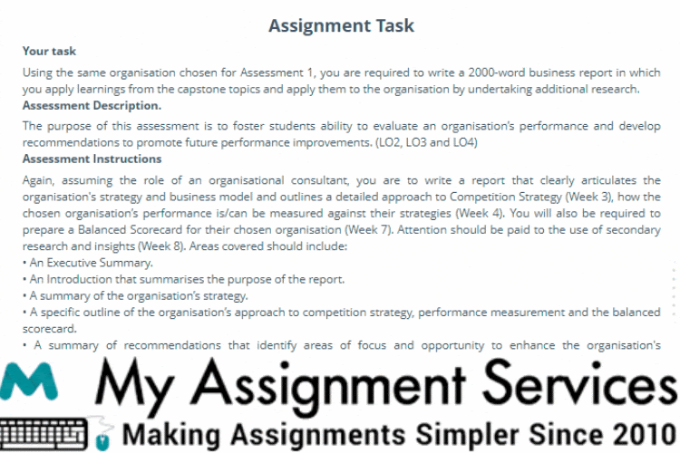 organizational performance assignment question sample 2