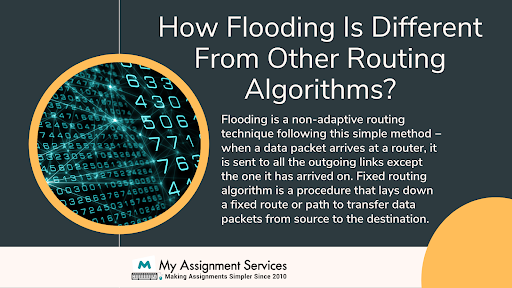 difference between flooding and other routing algorithms