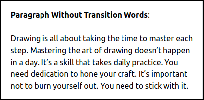 paragraph without transition