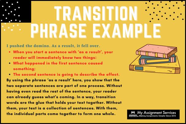Transition phrase example