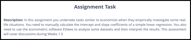 cross sectional data assignment task