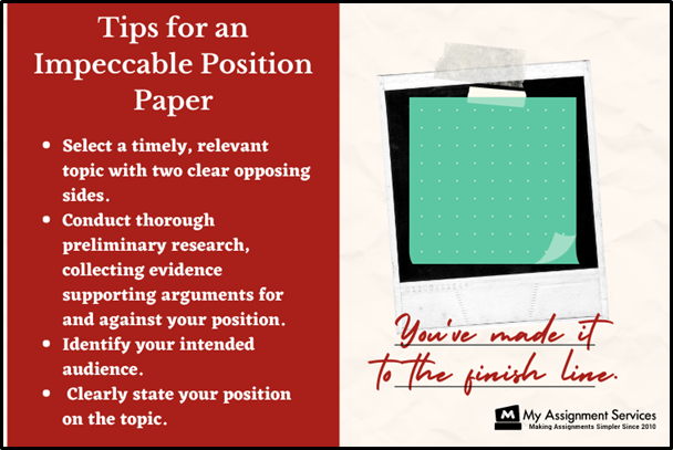 Tips for Impeccable position paper