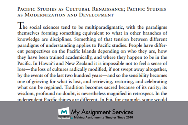 Pacific Studies Assignment Sample