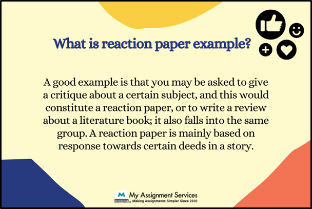 Reaction paper example