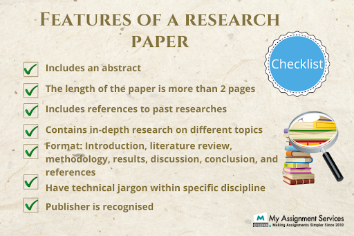 features of a research paper