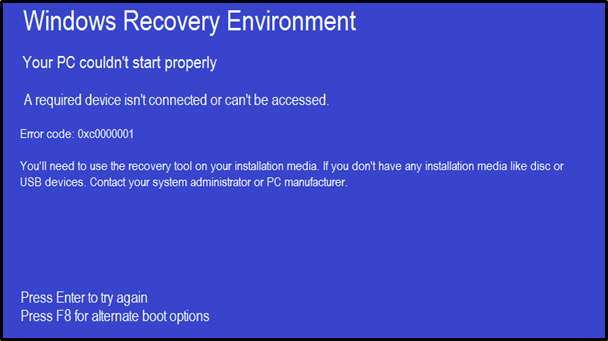 windows recovery environment