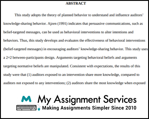 accounting dissertation sample