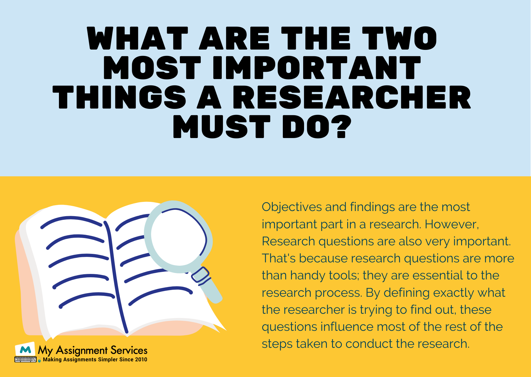 what are the two most important things a researcher must do