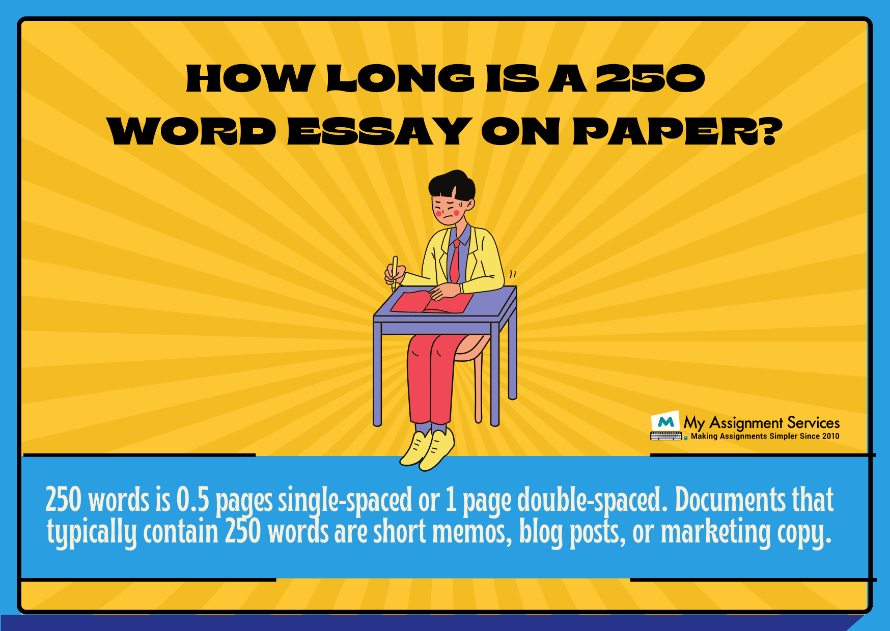 how long is a 250 words essay on paper