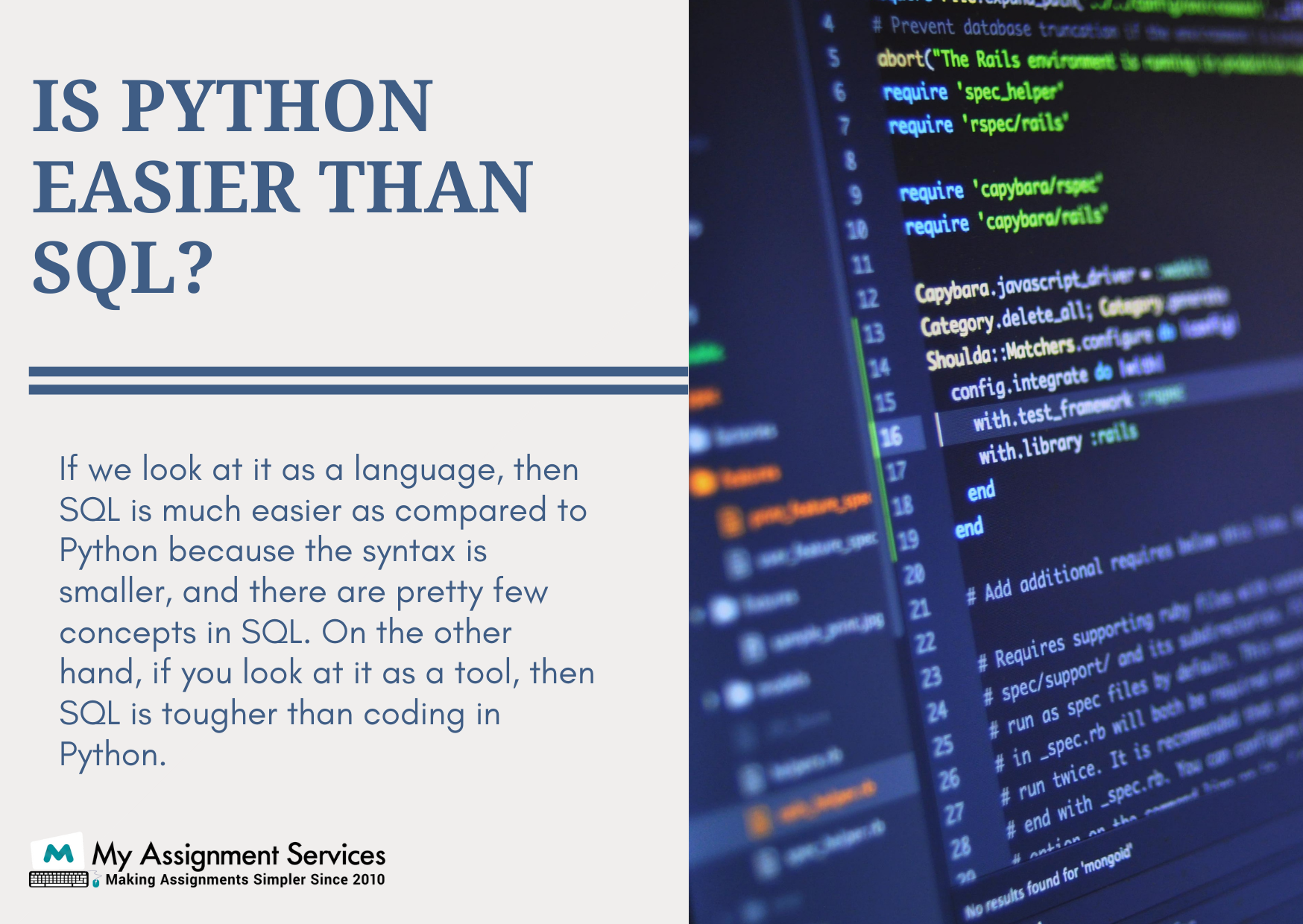Is Python Easier Than SQL