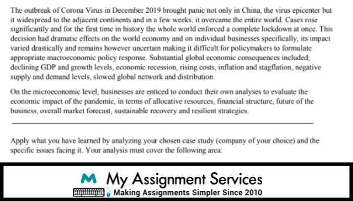 Sample of Management Economics Assignment