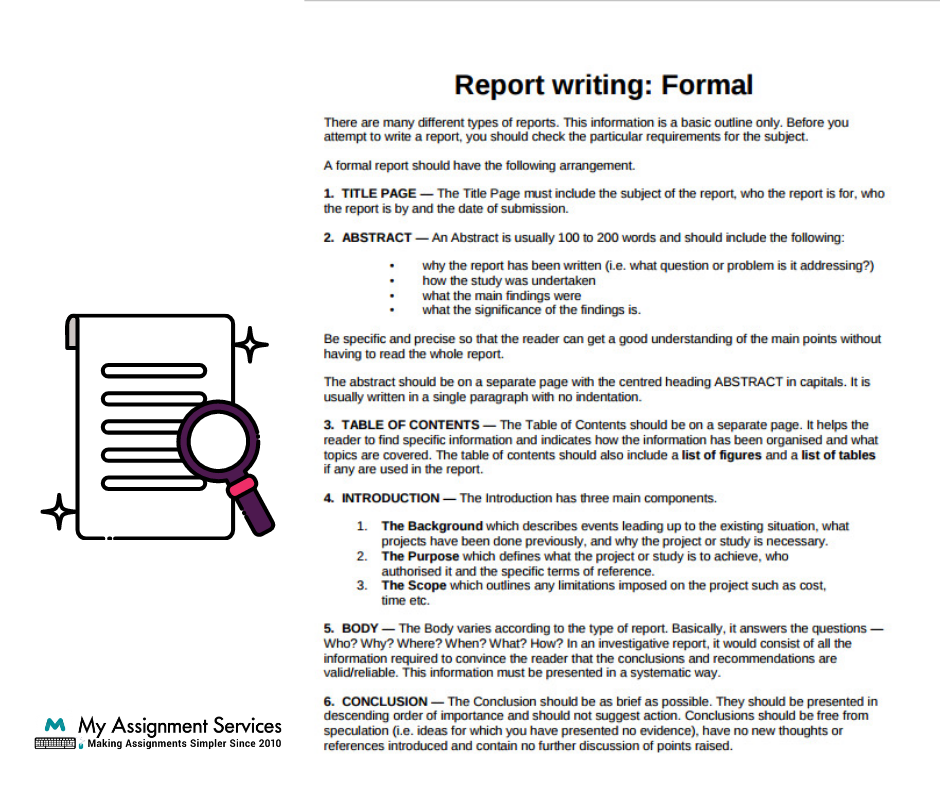 Tips On Report Writing Format structure