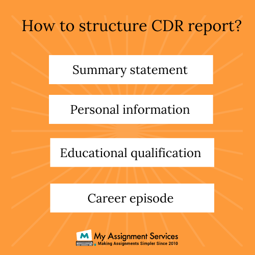 how to structure cdr report