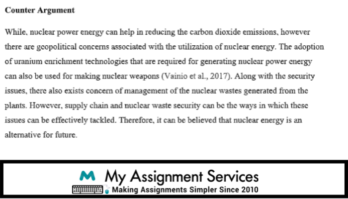 Nuclear Power Production Assignment Samples at My Assignment Services