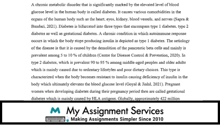Type 1 Diabetes Case Study Examples in the UK at my assignment services