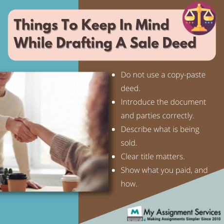 things to keep in mind while drafting a sale deed