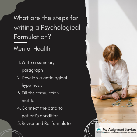 what are the steps for writing a psychological formulation