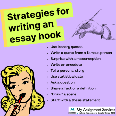 strategies for writing an essay hook