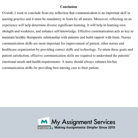 Assignment help sample conclusion