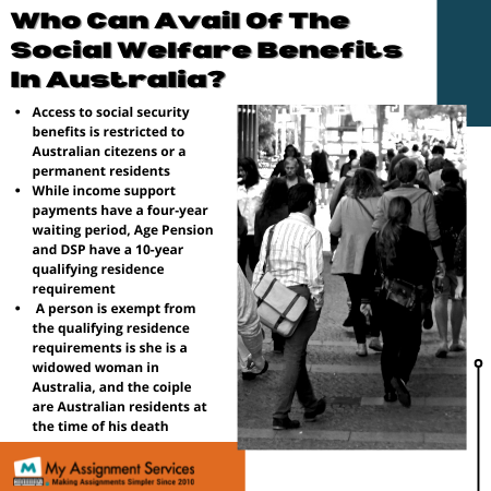 who can avail of the social welfare benefits in Australia
