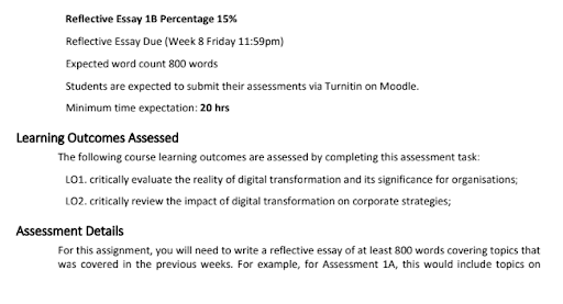 Examples of Digital Transformation Assignment