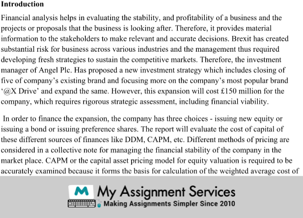 Financial Statement Analysis Assignment Sample