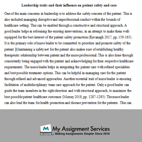 leadership traits and their influence on patient safety and care