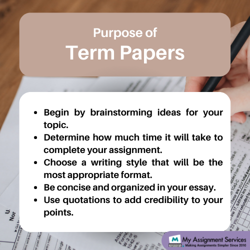 purpose of term papers